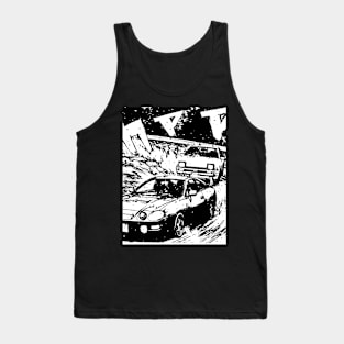 JDM Japanese Drift Racer Drifting Car Anime Manga Eurobeat Intensifies Aesthetic #5 Tank Top